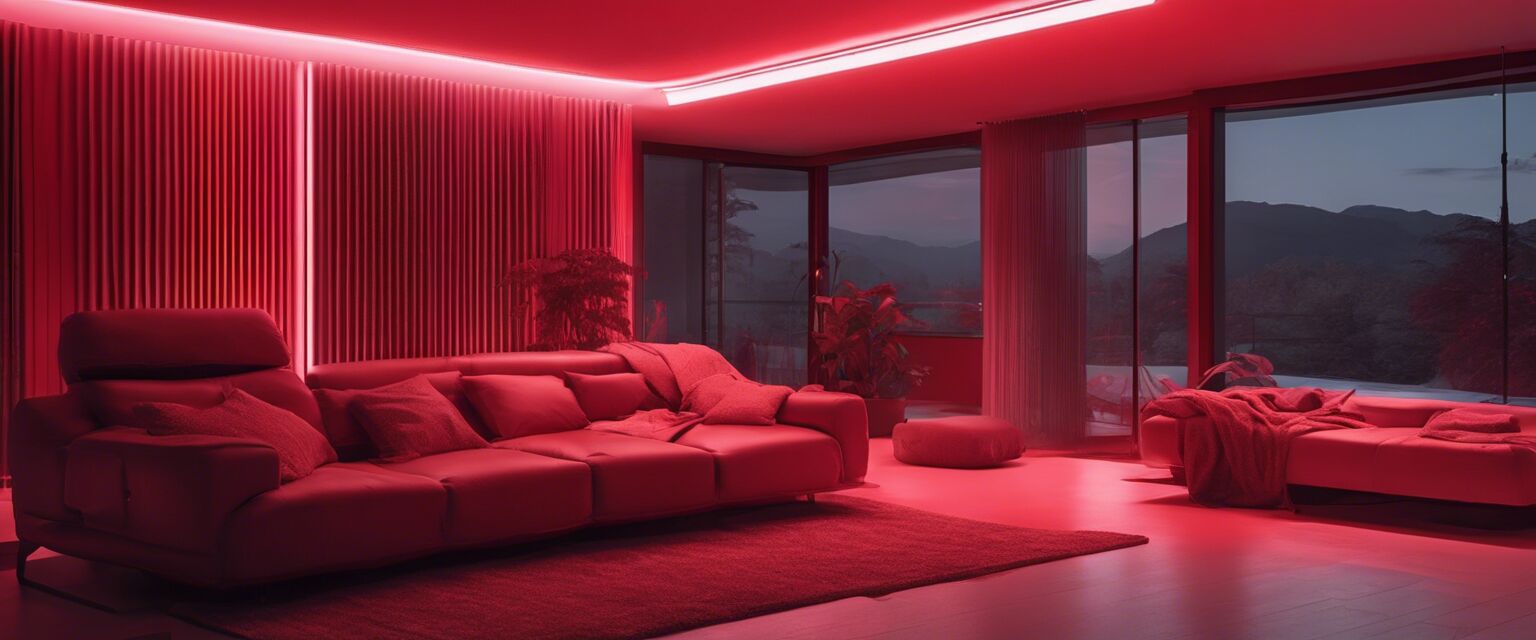 Home setup of red light therapy devices